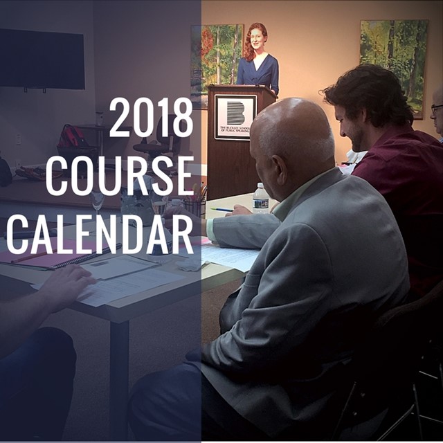 Public Speaking in 2018: Calendar of Classes Buckley School of Public Public Speaking in 2018: Calendar of Classes Buckley School of Public
